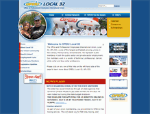 Tablet Screenshot of opeiu32.org
